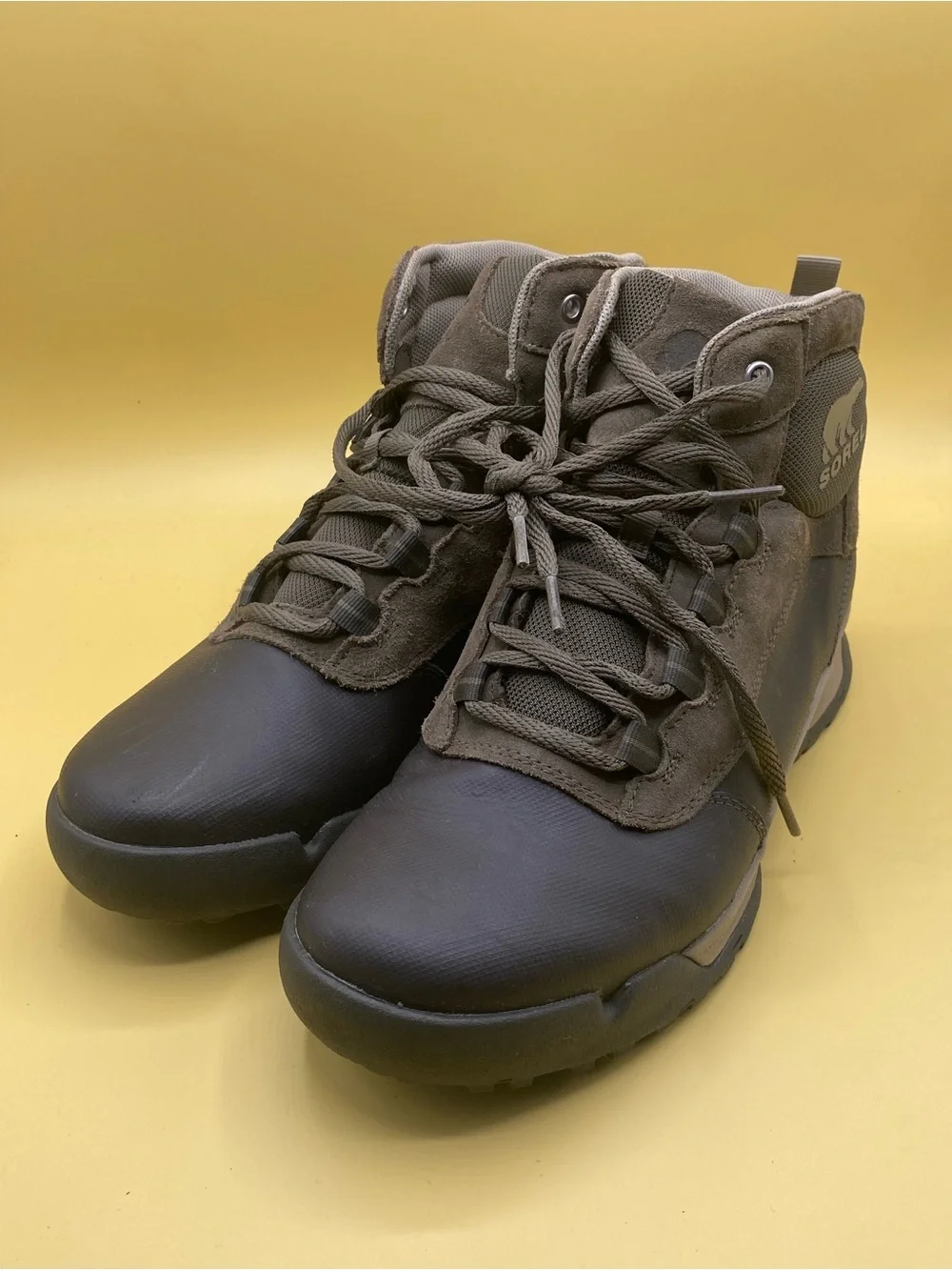 Sorel Men's Brown Lace-Up Waterproof Hiking Boots